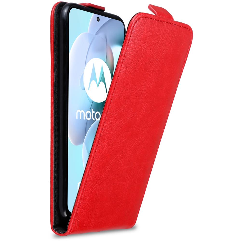 Custodia Compatibile Con Motorola Moto G31 / G41 In Rosso Mela - Coperchio Protettivo In Design Flip Con Chiusura Magnetica - Foto 1
