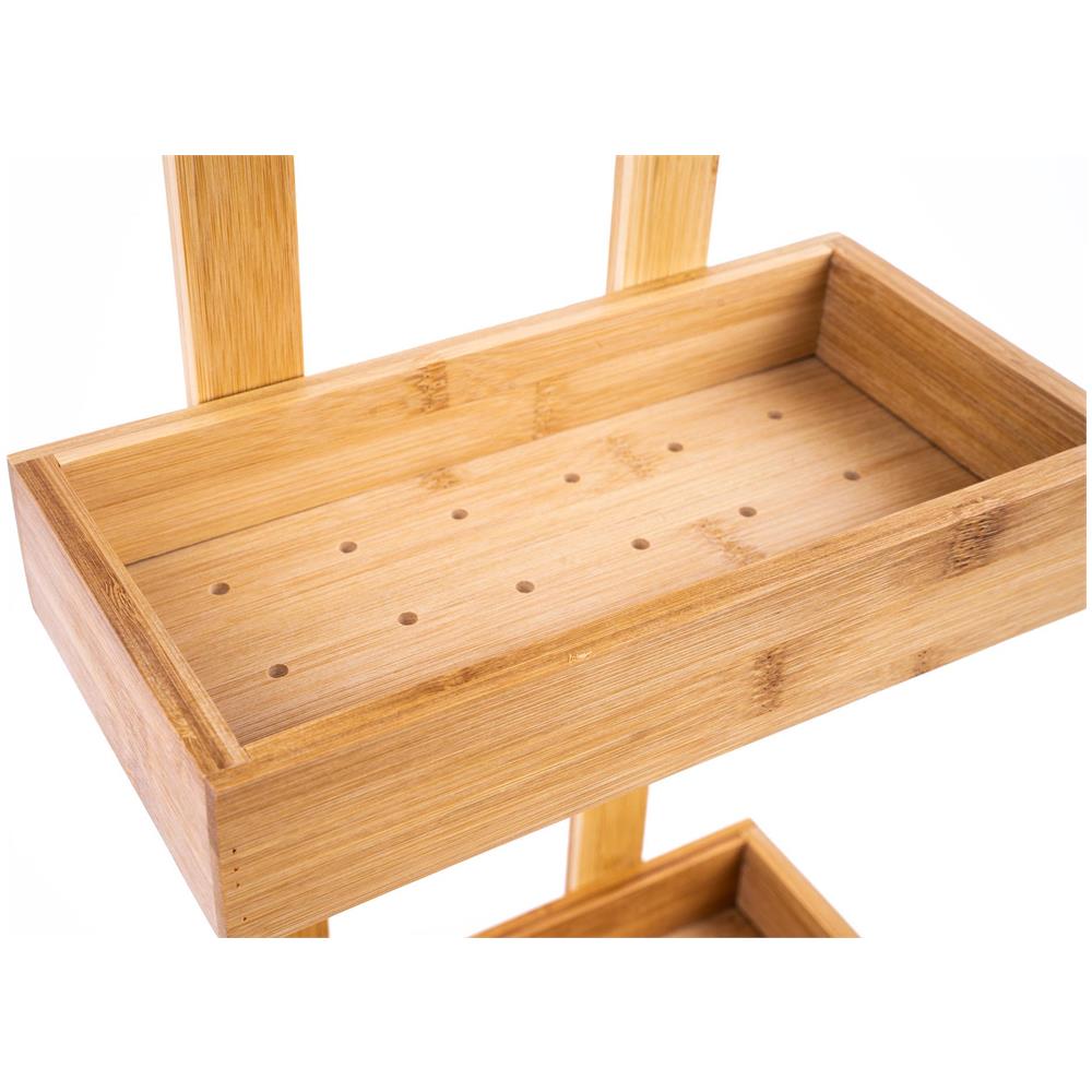 Mensola Da Bagno Per Utensili Da Bagno, Da Appendere, In Bambù, 2 Livelli - Foto 7