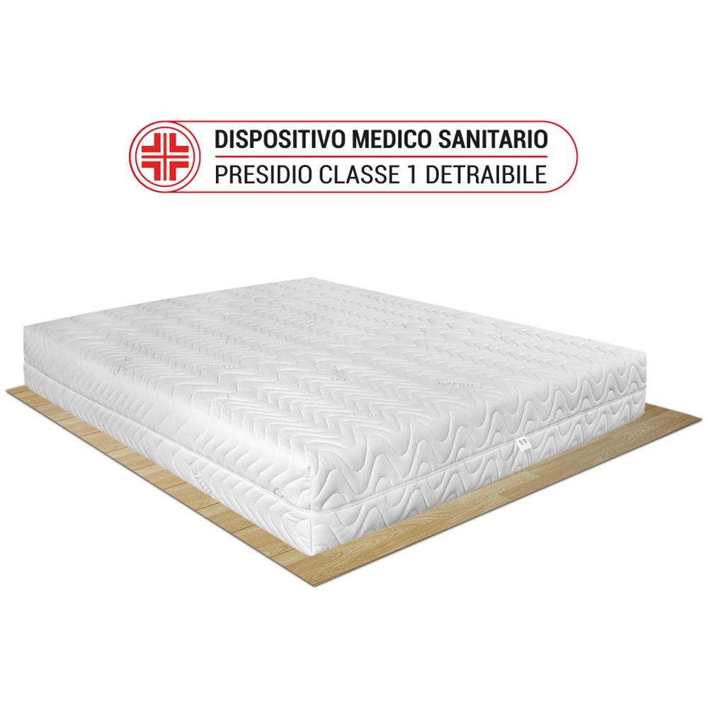 Materasso In Memory Foam Alto 24 Cm Portogallo, Matrimoniale 160x190 Cm Per Letto Due Piazze, Con Fodera In Fibra D'argento, Sfoderabile E Lato Esate / Inverno - Foto 7