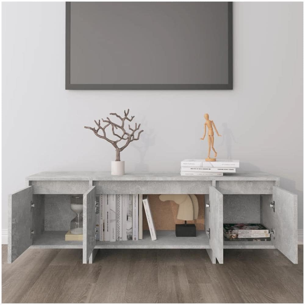 Mobile TV Grigio Cemento 120x30x40,5 cm in Truciolato - Foto 2