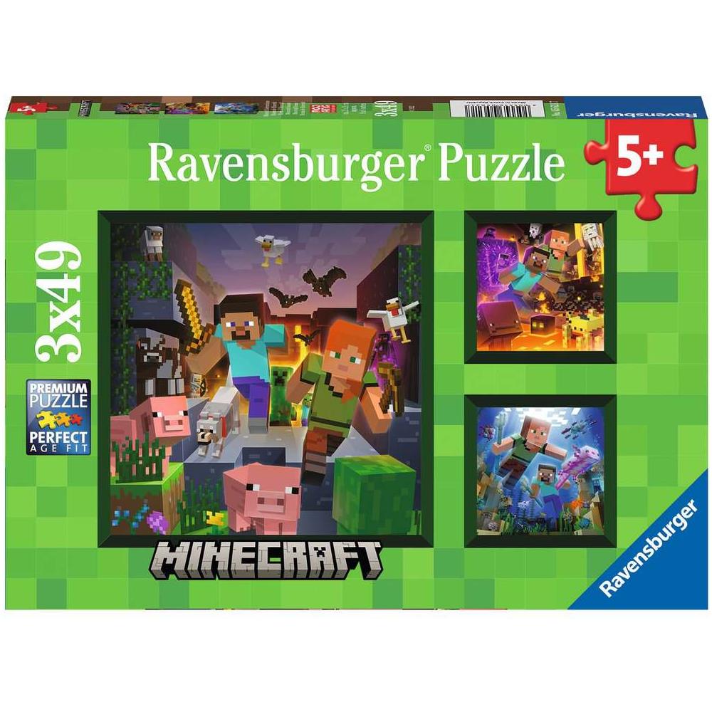 RVB05621 3 Puzzle da 49 Pezzi - Minecraft - Foto 1