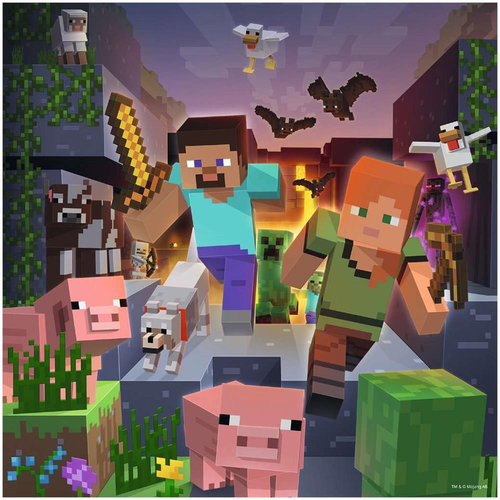 RVB05621 3 Puzzle da 49 Pezzi - Minecraft - Foto 2