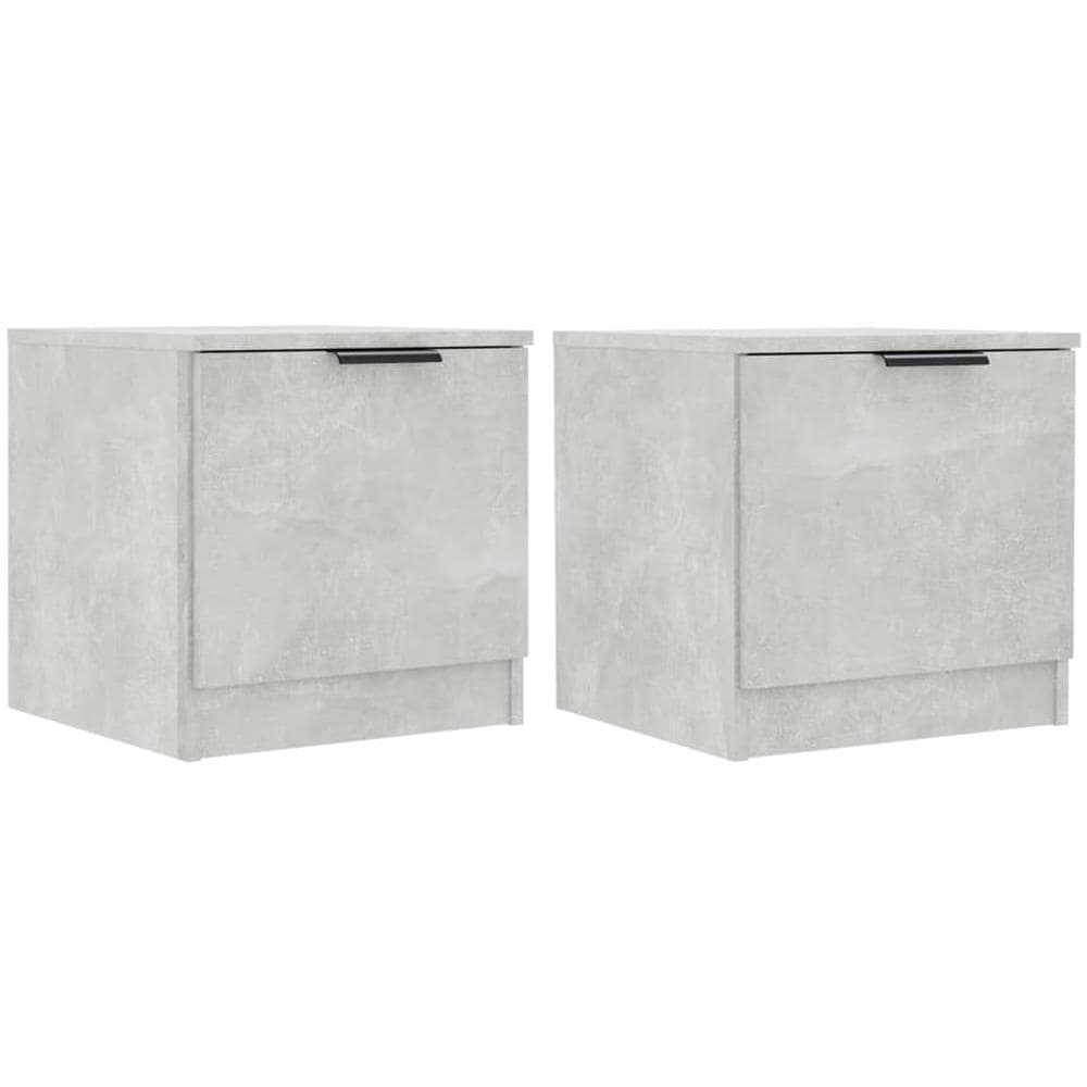 Comodini 2 Pz Grigio Cemento 40x39x40 Cm - Foto 1