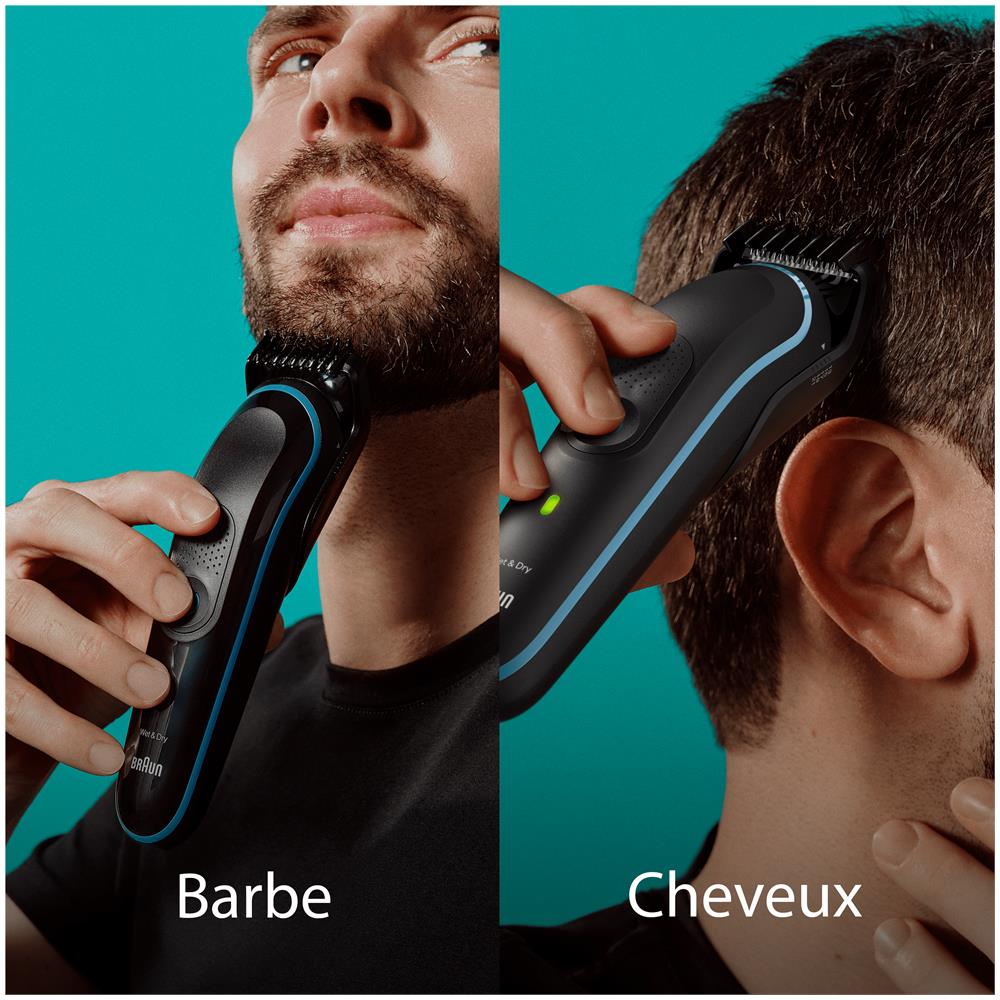 Rifinitore 9-in-1 MGK541 Wet & Dry per Barba Corpo Capelli Lama in Acciaio Inossidabile Colore Nero / Blu - Foto 2