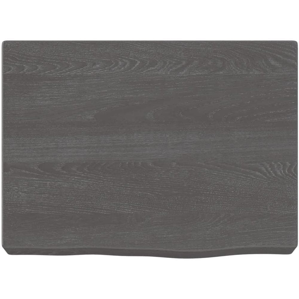 Ripiano Muro Marrone Scuro 40x30x (2-6) cm Massello Rovere Trattato - Foto 2