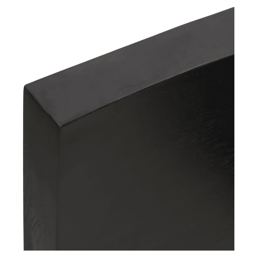 Ripiano Muro Marrone Scuro 40x30x (2-6) cm Massello Rovere Trattato - Foto 3