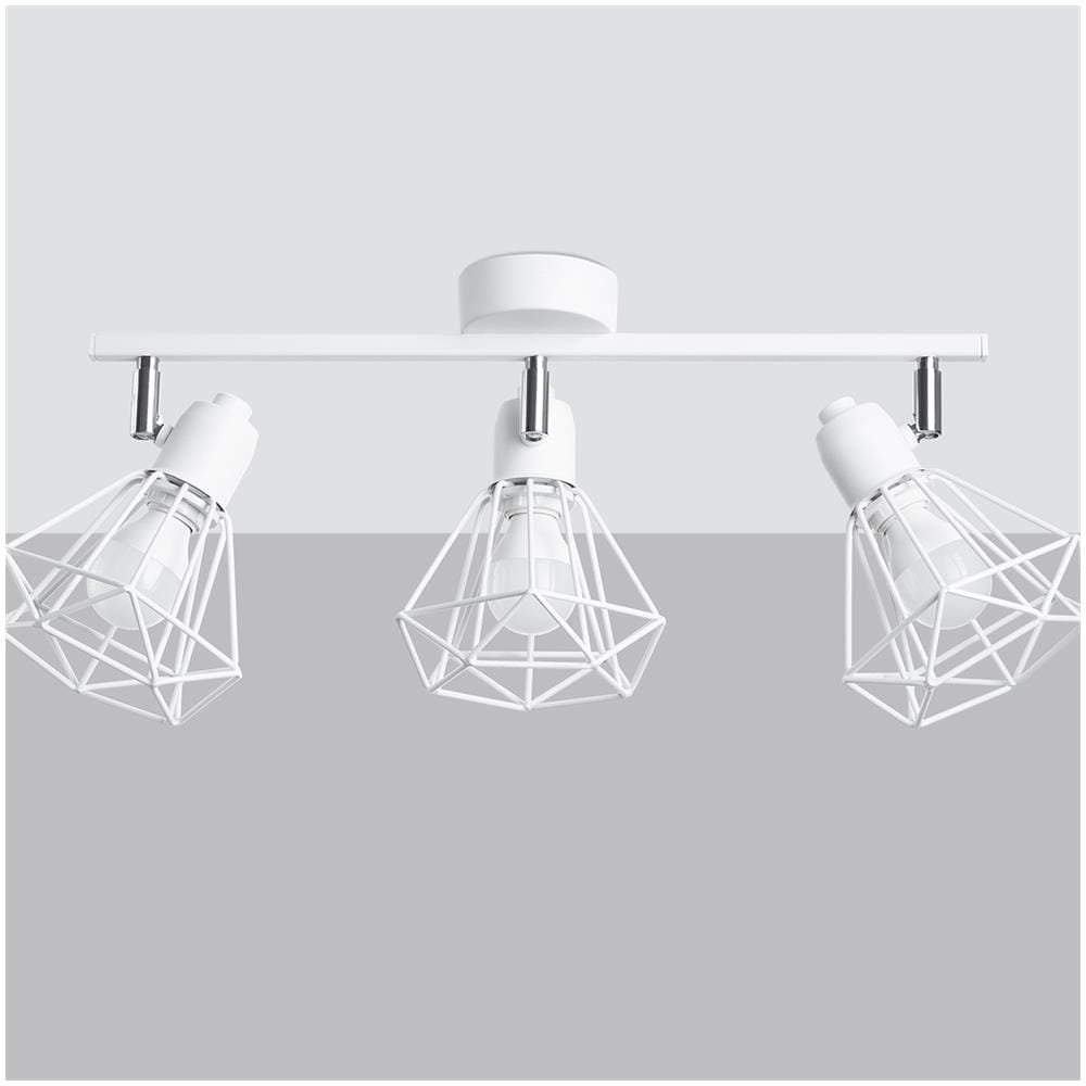 Sollux Lighting Lampada Da Soffitto Artemis 3 Bianco Sl.1104 - Moderno Lampade Da Soffitto Bianco 19x52x17 Cm - Foto 2