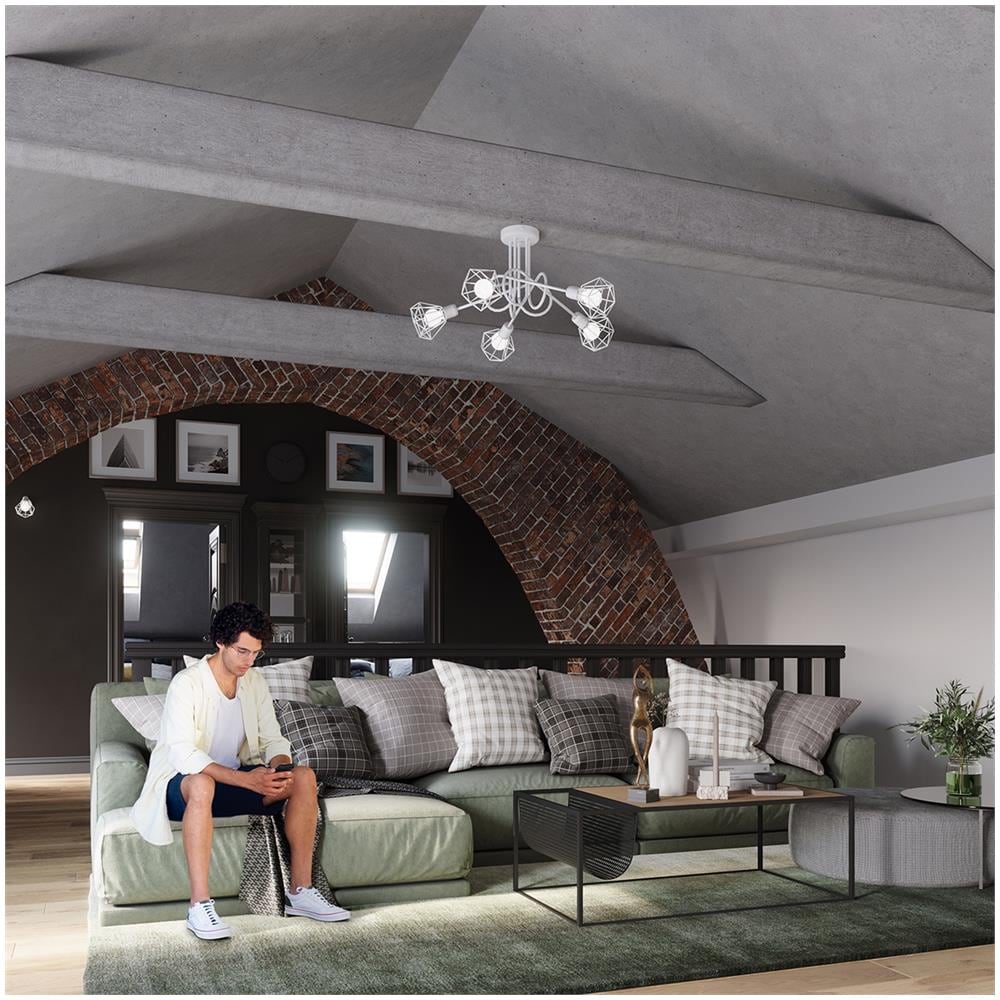 Sollux Lighting Lampada Da Soffitto Artemis 3 Bianco Sl.1104 - Moderno Lampade Da Soffitto Bianco 19x52x17 Cm - Foto 7