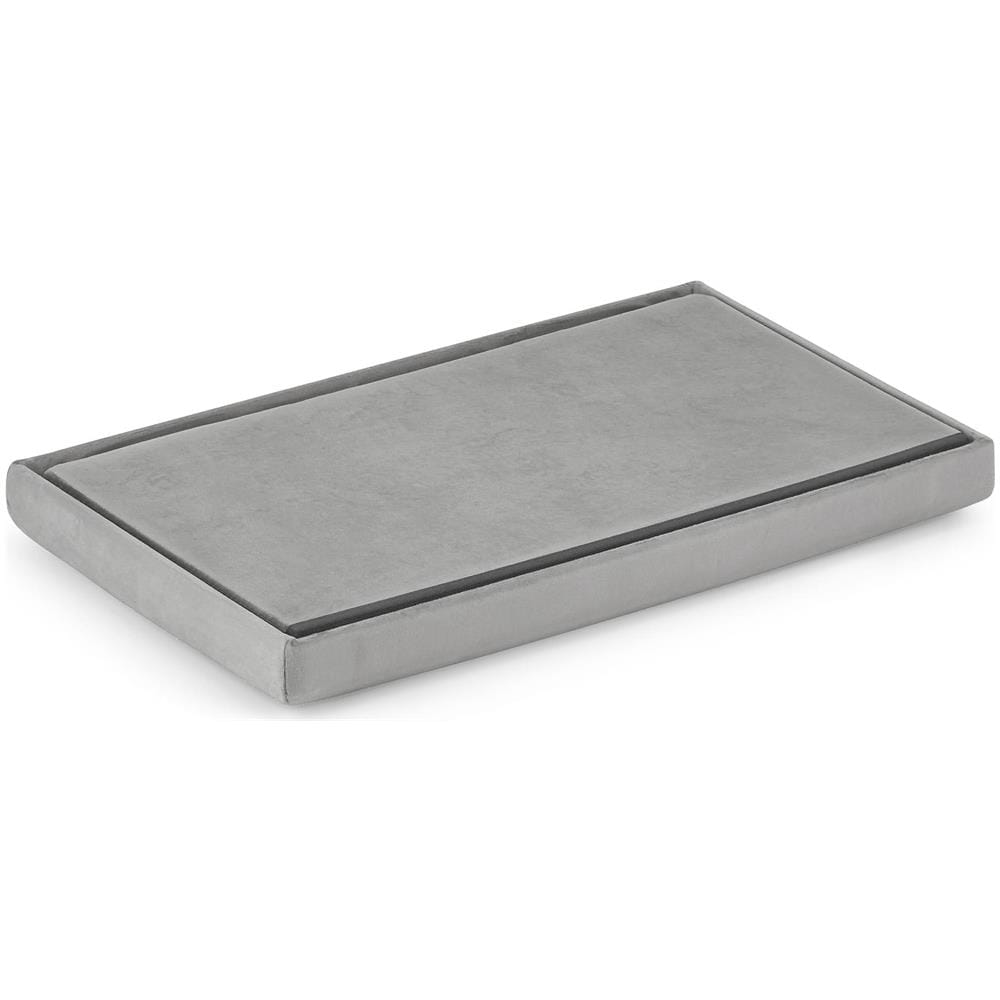 Pouf pieghevole VALORA XL con contenitore - Grigio velluto x 4 - Foto 2