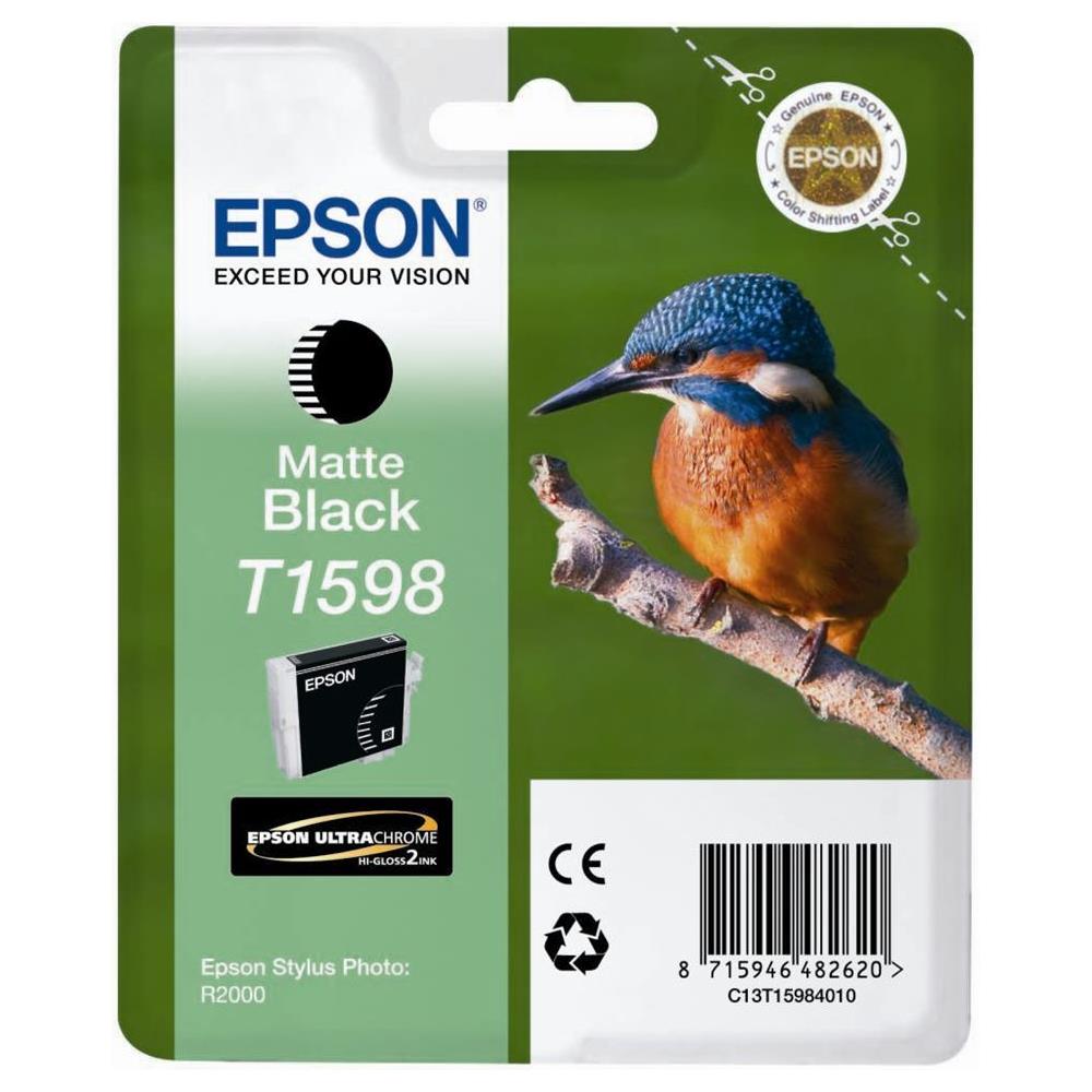 C13T15984010 Cartuccia Ink Originale Nera Opaco per Stylus Foto R2000 - Foto 1