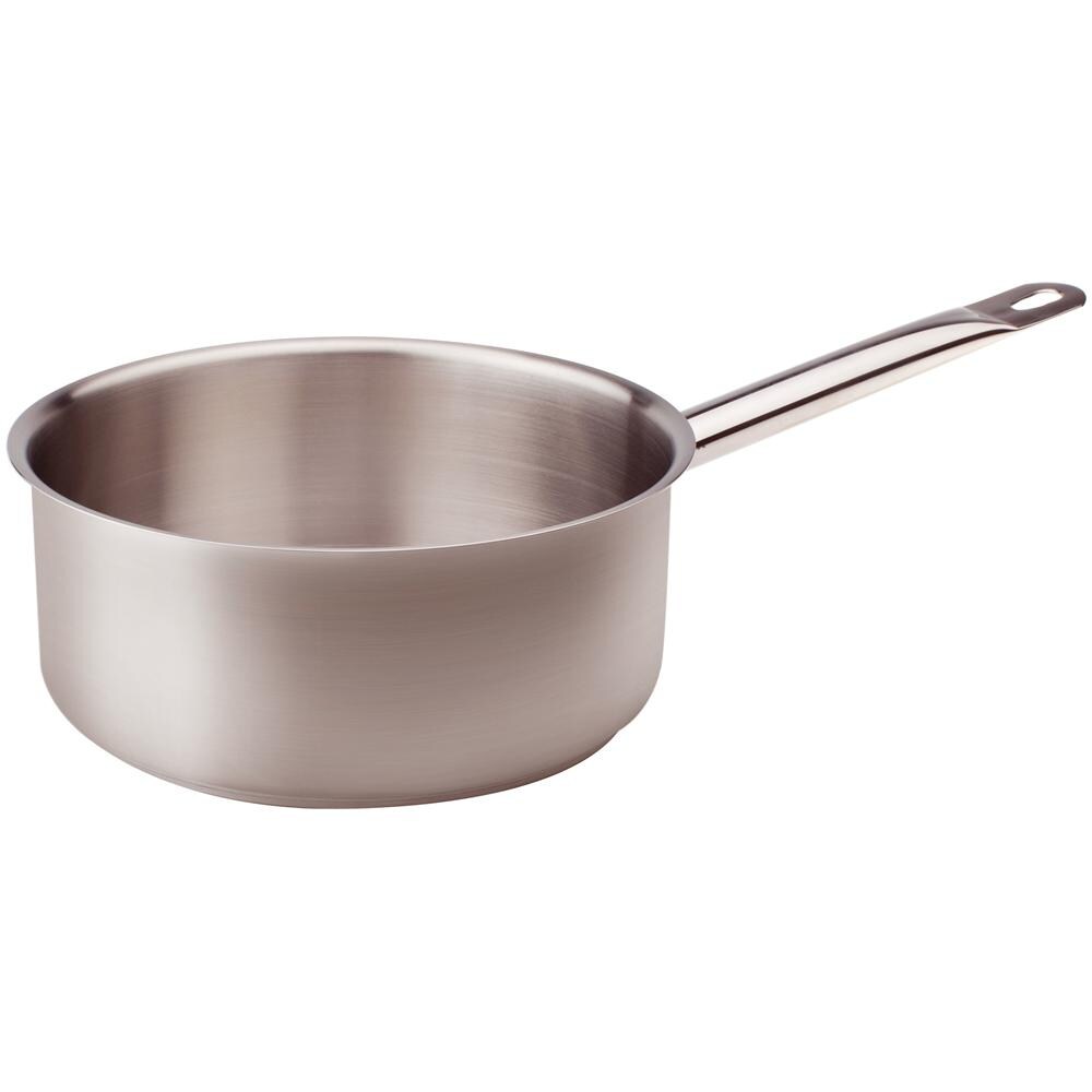 Casseruola Bassa In Acciaio Inox Per Induzione Con Manico Tubolare Inox - Diametro Cm 24 - Altezza Cm 10-capacità Lt 4,5 - Foto 1