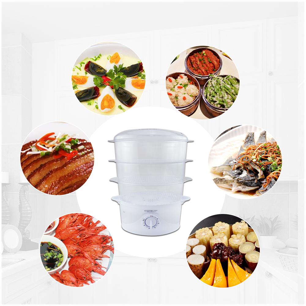 Vaporiera Con Timer, 3 Cestini, 800w, Bpa Free - Foto 2