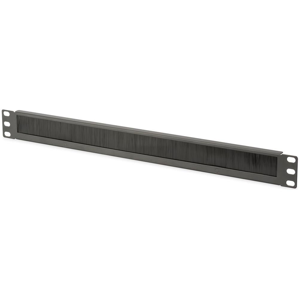 Pannello Di Chiusura Armadio Rack Con Foro Entrata Cavi Protetto Da Spazzola Colore Nero 1u - Foto 1