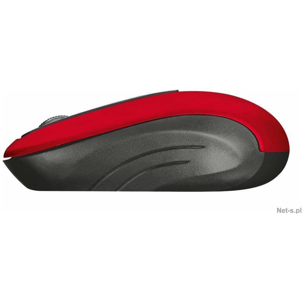 Aera RF Wireless 1600DPI Ambidestro Nero, Rosso mouse - Foto 3