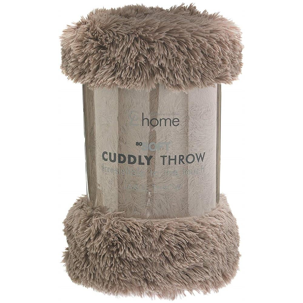 Cuddly Shaggy Plaid, Poliestere, Natural, A Una Piazza - Foto 1