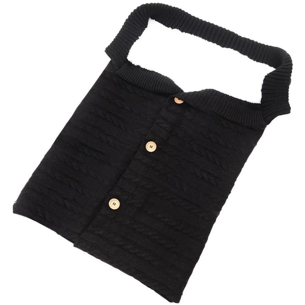 SLOWMOOSE - Coperta Per Maglieria In Cotone Per Neonati, Sacco A Pelo  Avvolgente Invernale Caldo All\u0026#39; uncinetto [ nero] - ePRICE