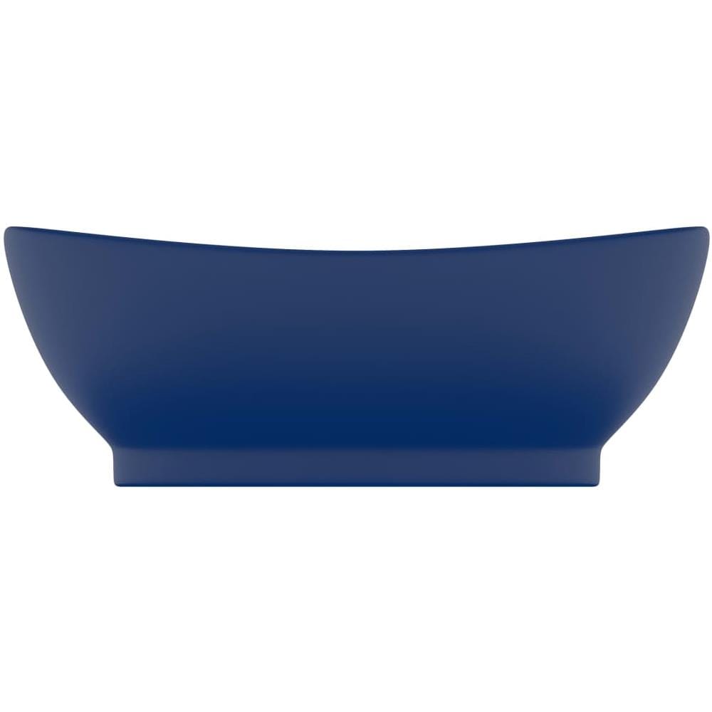 Lavabo con Troppopieno Ovale Blu Scuro Opaco 58,5x39cm Ceramica - Foto 2