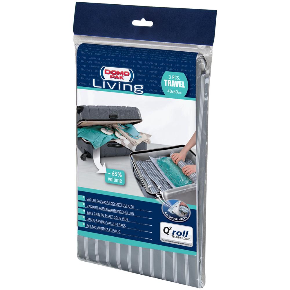 Set 3 Sacchetti Sottovuoto Domopak Living 40x50cm Trasparente - Foto 1