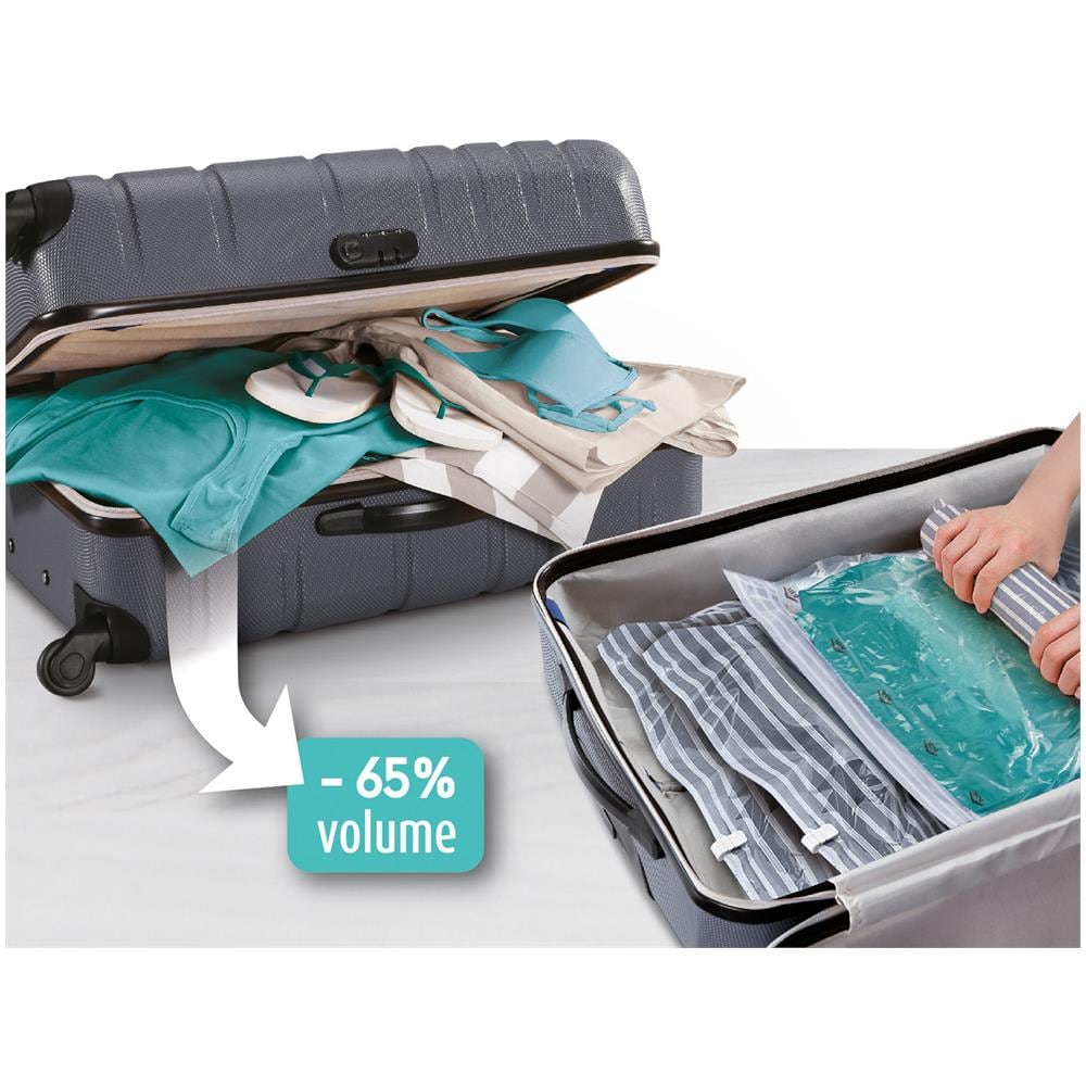 Set 3 Sacchetti Sottovuoto Domopak Living 40x50cm Trasparente - Foto 2