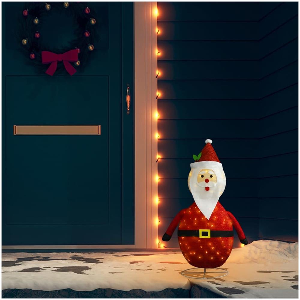 Figura Decorativa Babbo Natale con LED Tessuto Lusso 60 cm - Foto 1