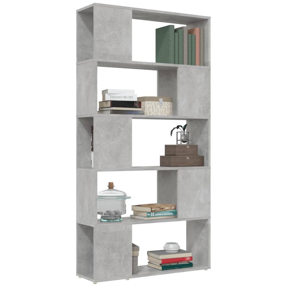 Libreria /Divisorio Grigio Cemento 80x24x155 cm in Truciolato - Foto 3