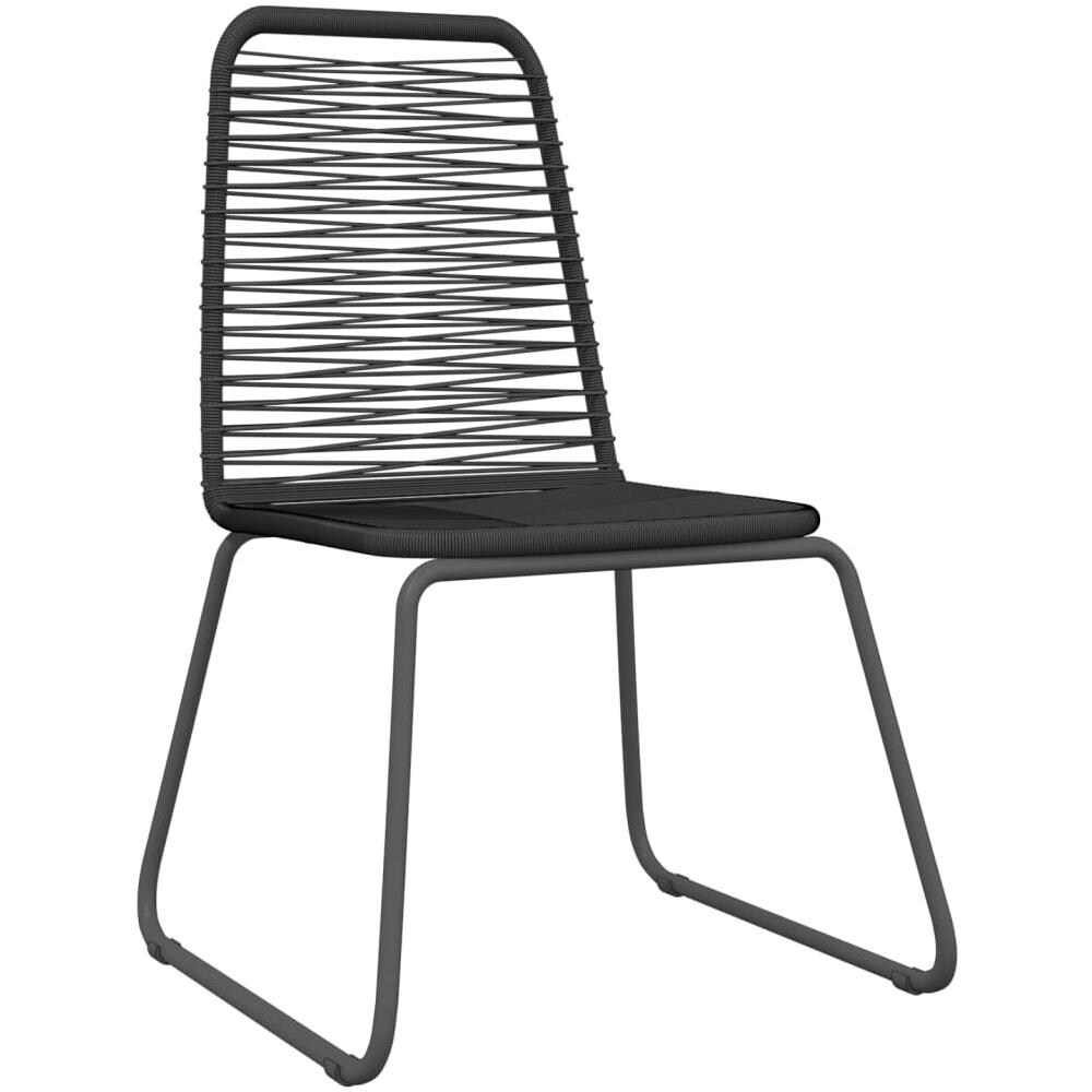 Set Da Pranzo Per Giardino 9 Pz Con Cuscini Nero - Foto 3