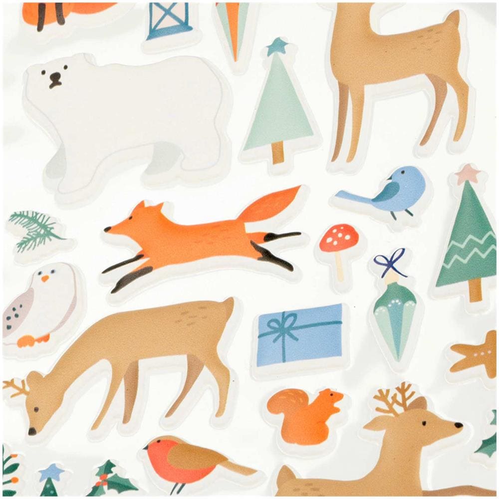 Adesivi Natalizi Puffies - Animali Della Foresta - Foto 1