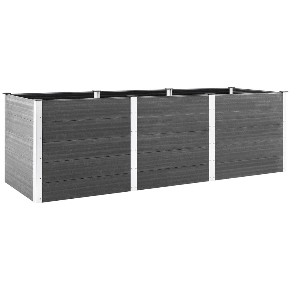 Fioriera Rialzata Da Giardino Grigia 300x50x91 Cm In Wpc - Foto 1
