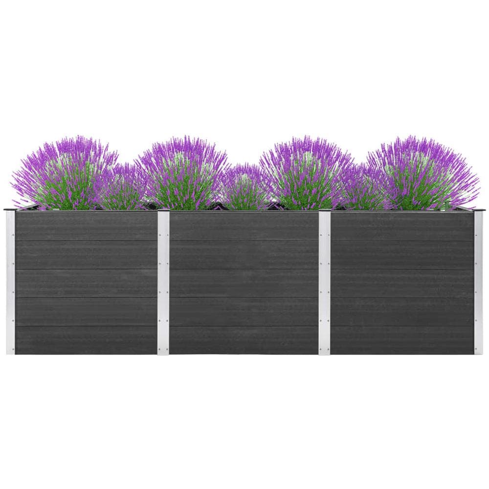 Fioriera Rialzata Da Giardino Grigia 300x50x91 Cm In Wpc - Foto 2