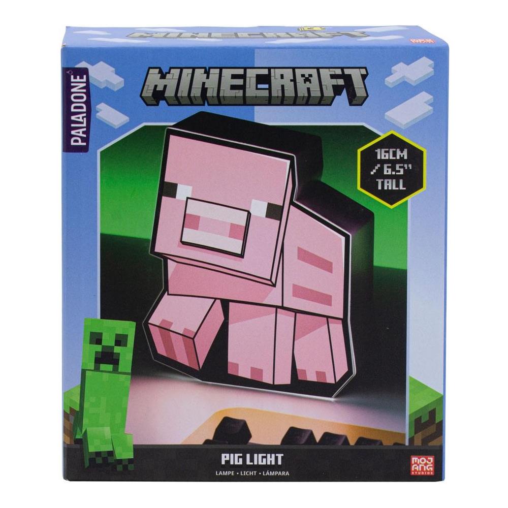 Box Light Lampada Da Tavolo Minecraft Pig 2d Rosa - Foto 2