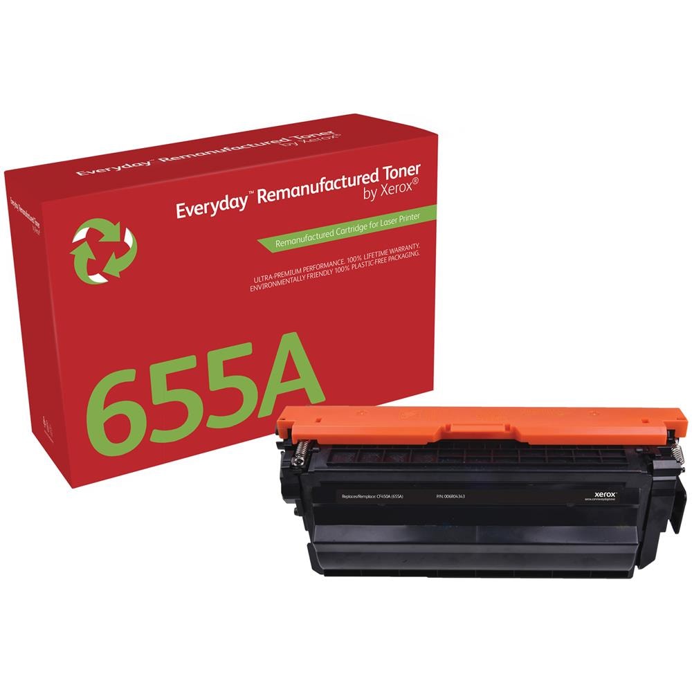 TONER RIGENERATO - Everyday Nero di Xerox per HP 655A (CF450A), Capacità standard - Foto 1