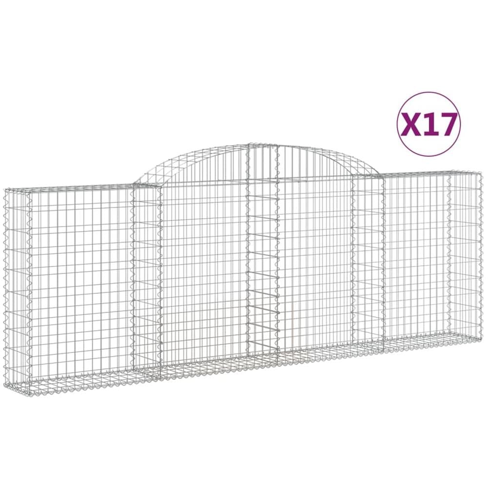 Cesti Gabbioni Ad Arco 17 Pz 300x30x100/120 Cm Ferro Zincato - Foto 2