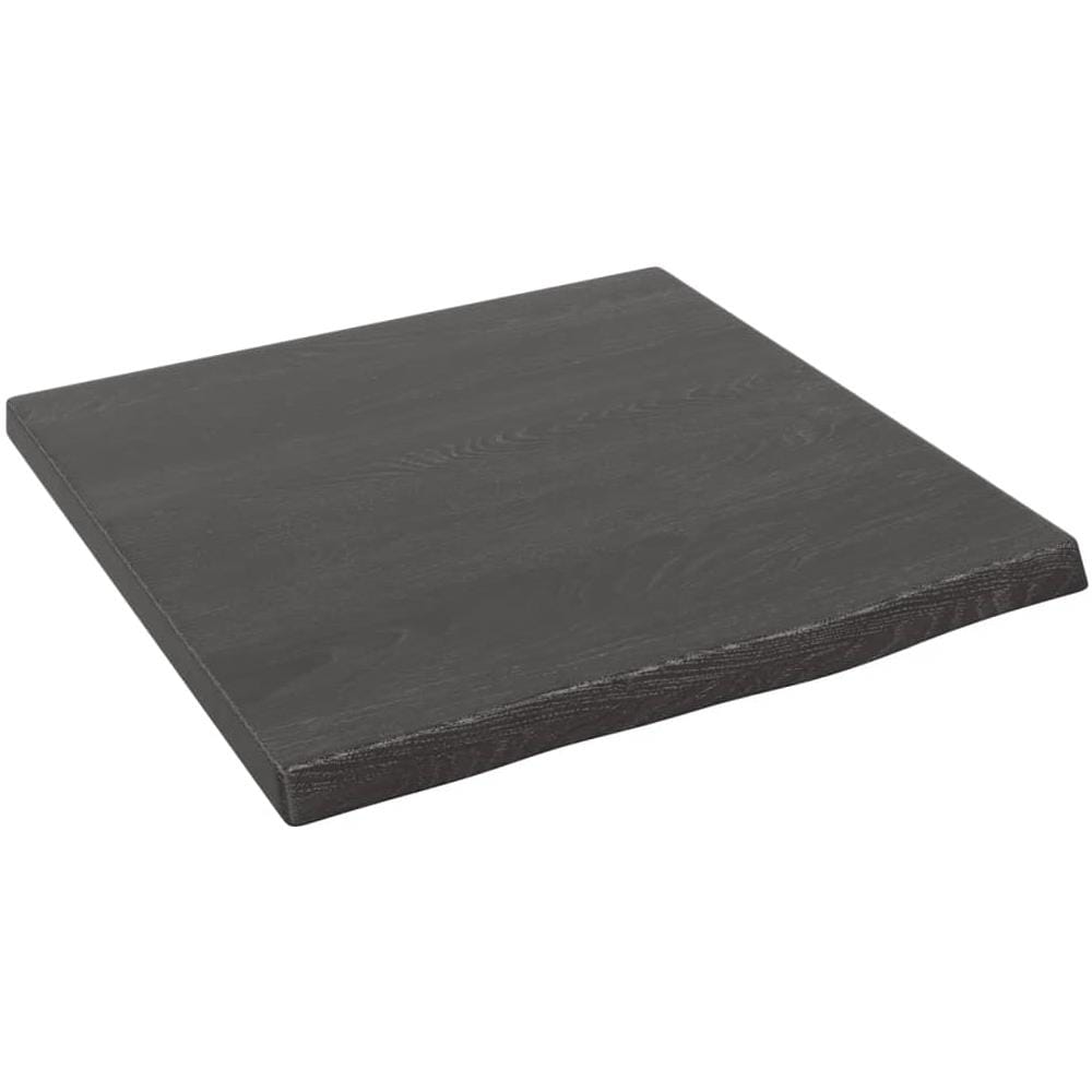 Ripiano Muro Marrone Scuro 40x40x2 cm Massello Rovere Trattato - Foto 1