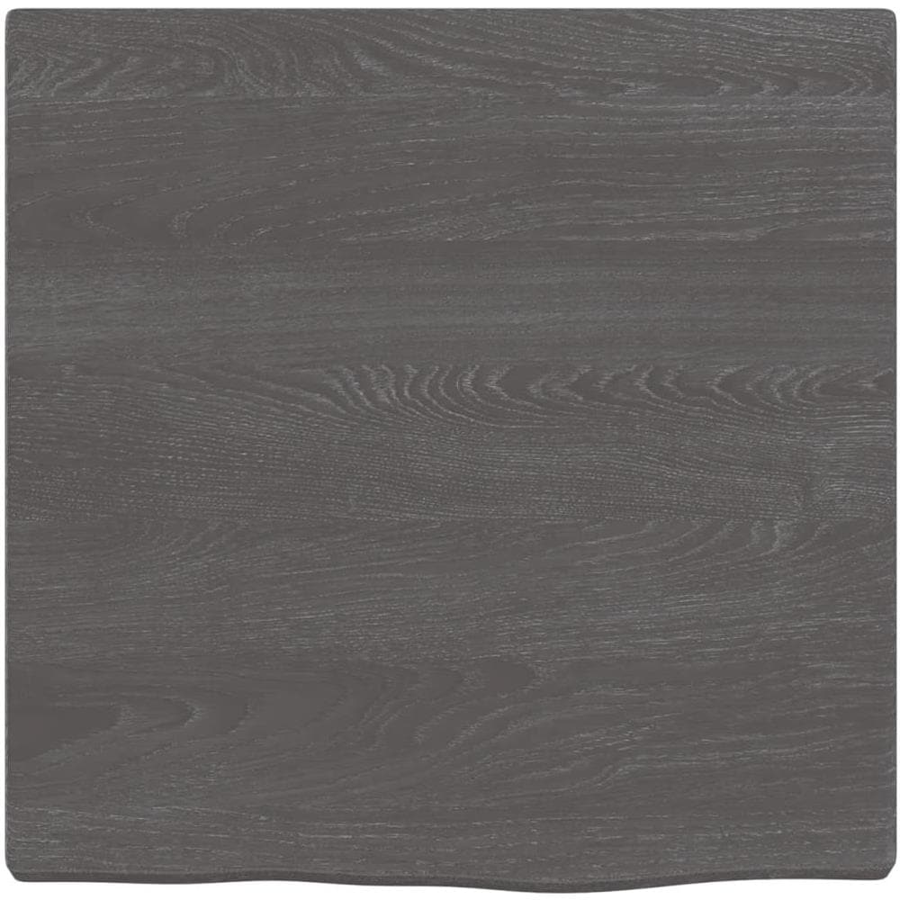 Ripiano Muro Marrone Scuro 40x40x2 cm Massello Rovere Trattato - Foto 2