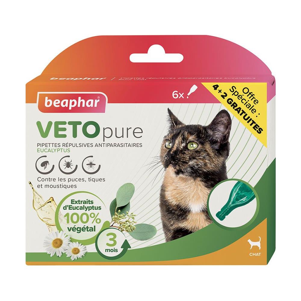 Pipette Repellenti Antiparassitarie Vetopure Cat X4+2 Gratuite - Foto 1