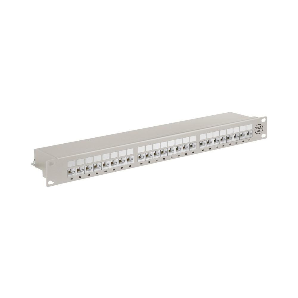 I-PP 24-RS-C6AG - Pannello Patch STP 24 Posti RJ45 Cat. 6A Grigio - Foto 1