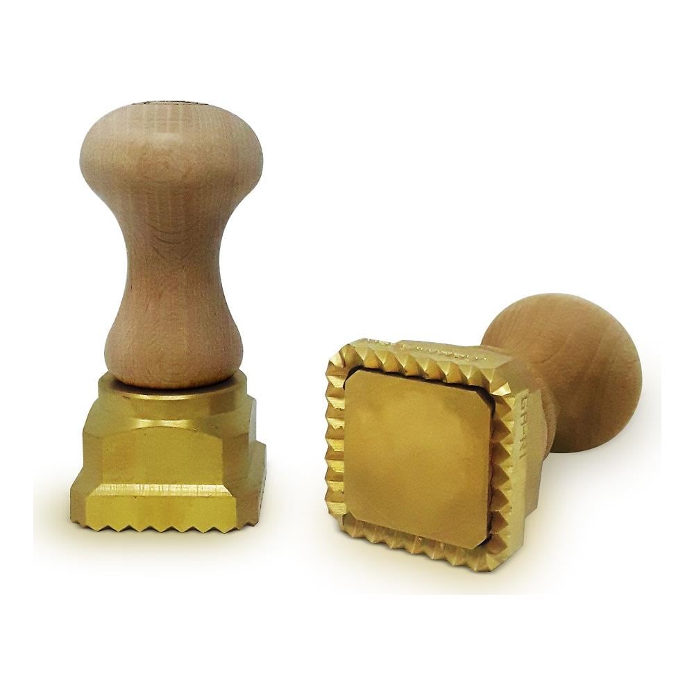 Stampo quadrato a stella per ravioli 45x 45 ottone e legno - Foto 2