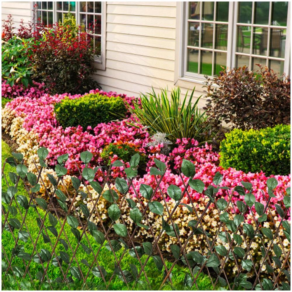 Recinto In Salice Espandibile 5 Pz Con Foglie Artificiali - Foto 2