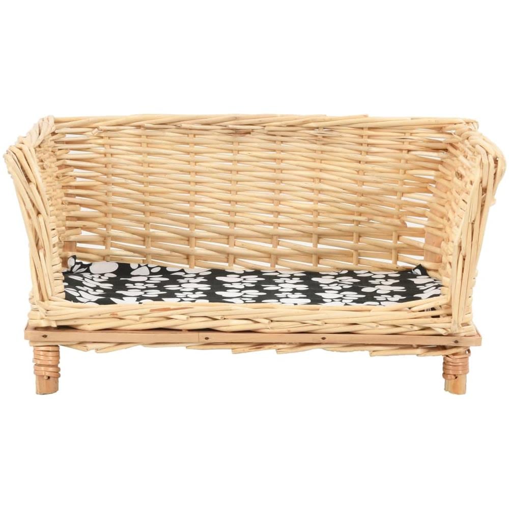Cesta Per Cani Con Cuscino 50x33x35 Cm Salice Naturale - Foto 2