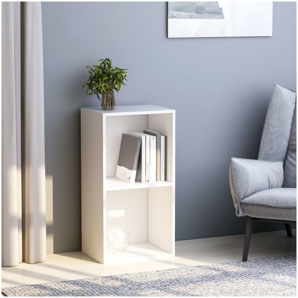 Libreria A 2 Ripiani Bianca 40x30x76,5 Cm In Truciolato - Foto 1