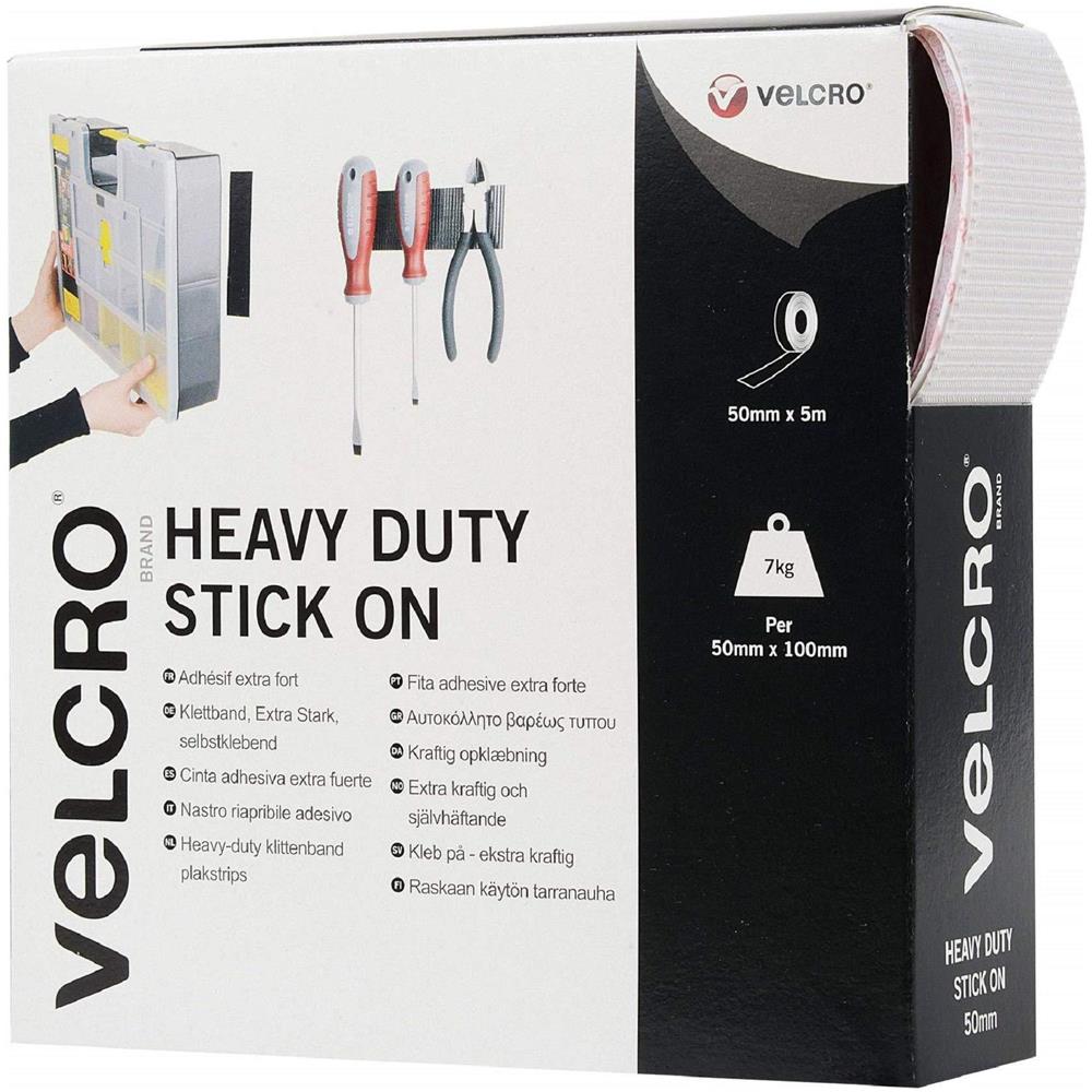 Velcro Marca Heavy Duty Stick On Tape - 50 Mm X 5 M Bianco - Foto 1