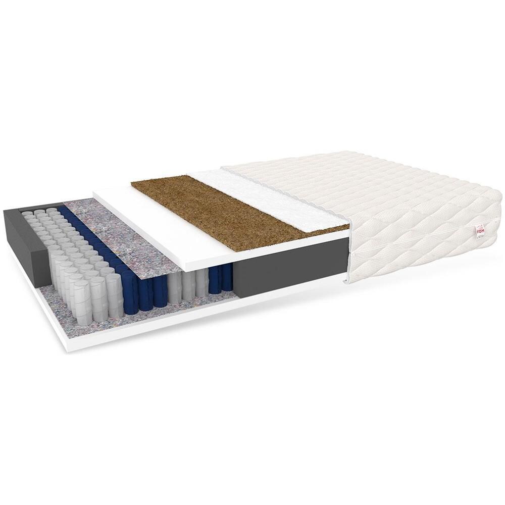 Materasso A Molle Insacchettate Family 160 X 200 - H4 Rigido / H3 Medio Rigido - Fibra Di Cocco - Foto 1