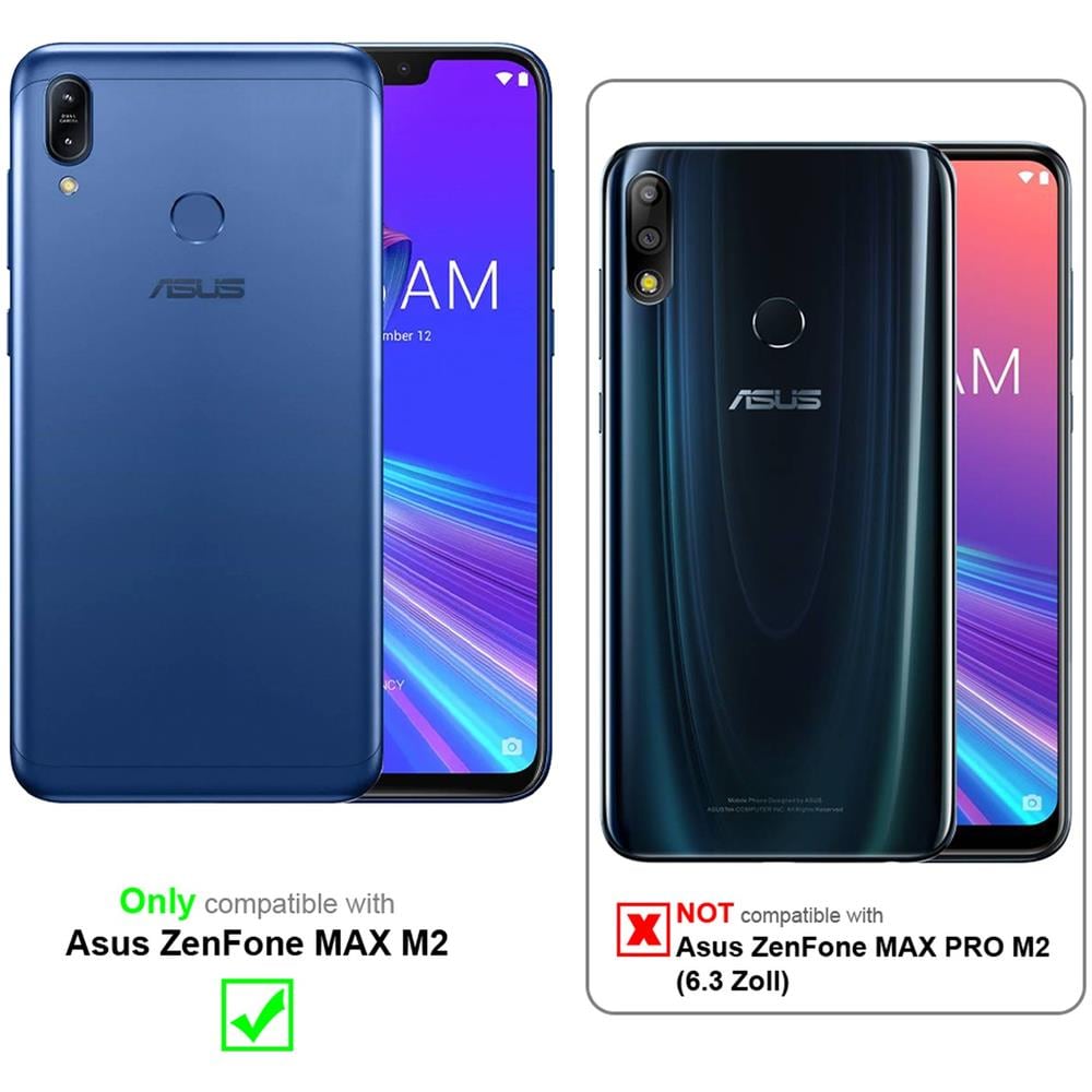3x Pellicola Di Armatura Compatibile Con Asus Zenfone Max M2 In Elevata Trasparenza - 3x Vetro Temperato (tempered) Di Protezione Del Display In Durezza 9h Con 3d Touch - Foto 2