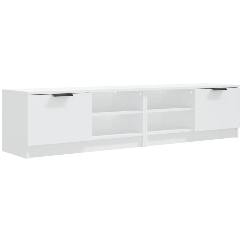 Mobili Porta Tv 2 Pz Bianchi 80x35x36,5 Cm In Legno Multistrato - Foto 1