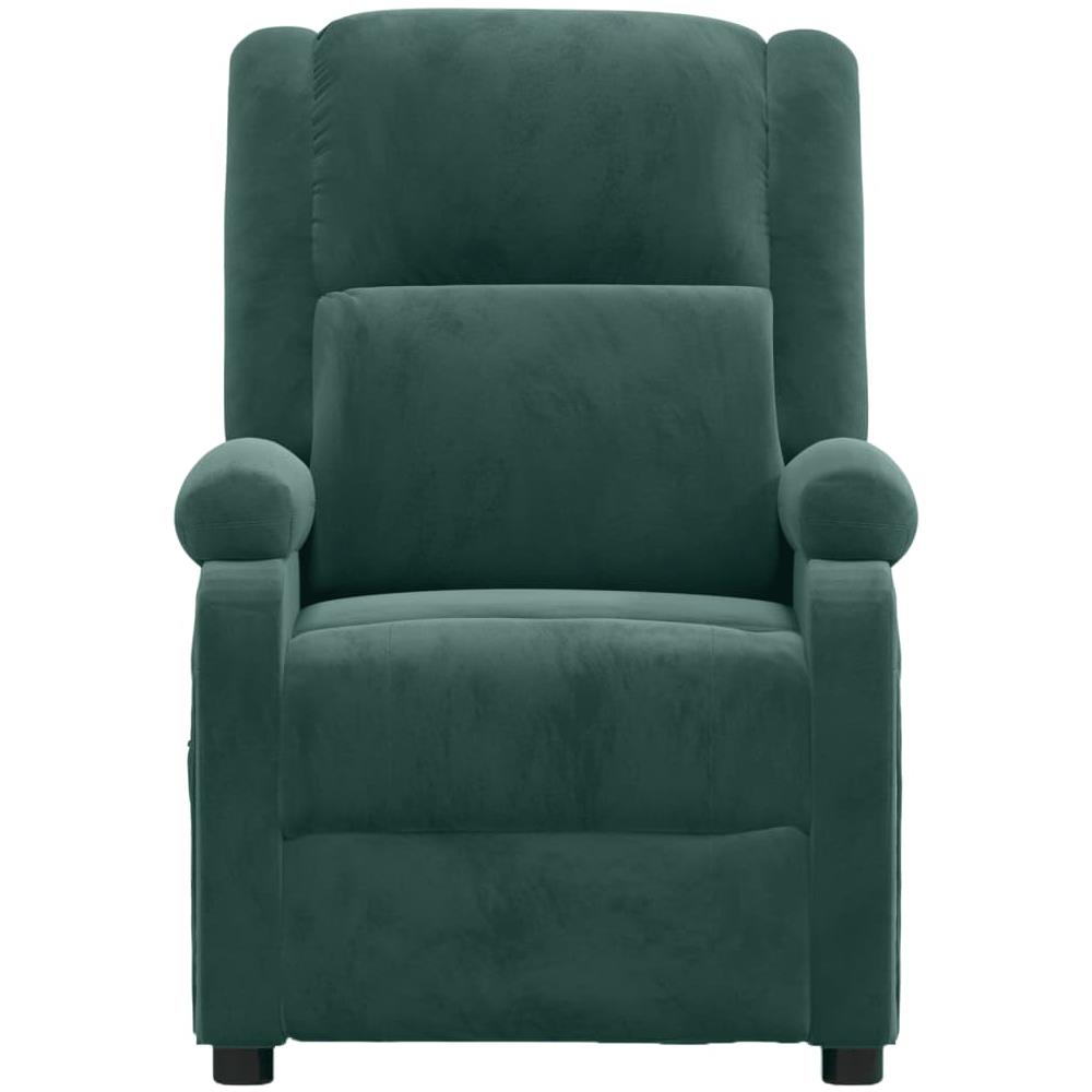 Poltrona Reclinabile Verde Scuro In Velluto - Foto 2