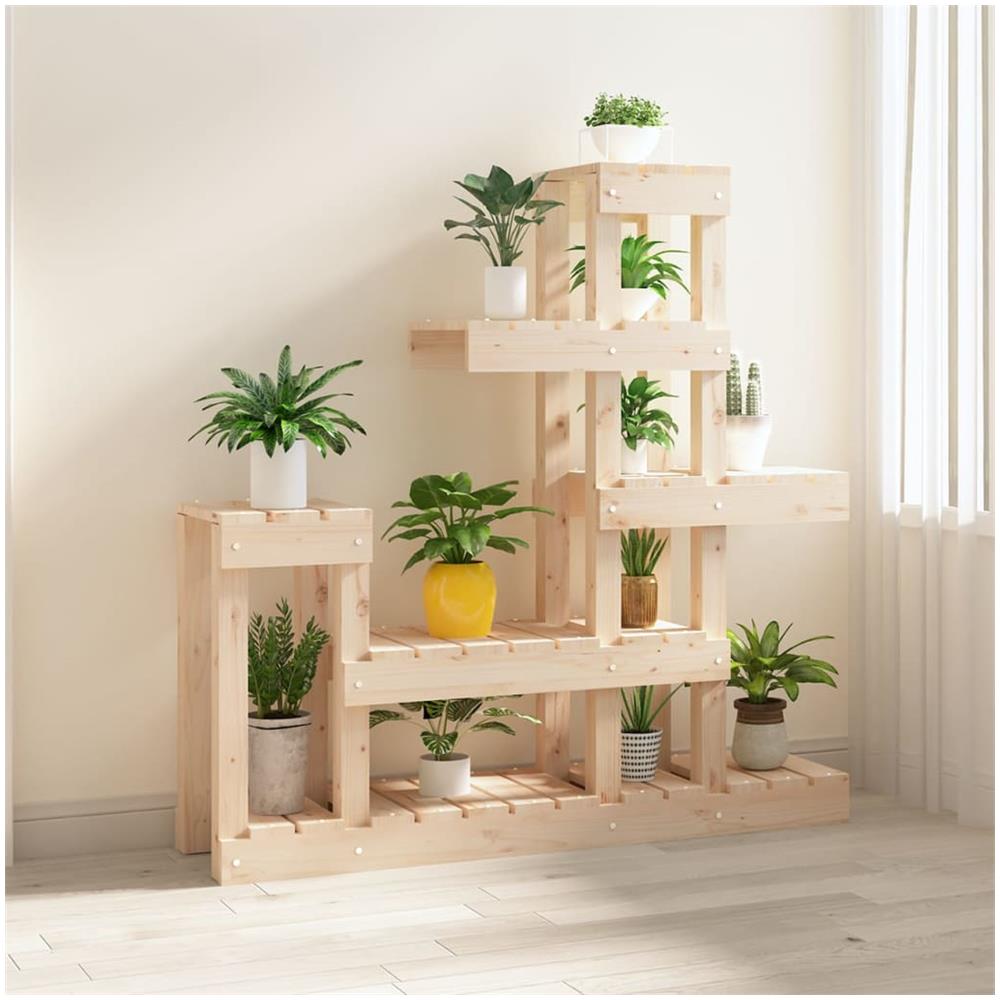 Supporto per Piante 92x25x97 cm in Legno Massello di Pino - Foto 3