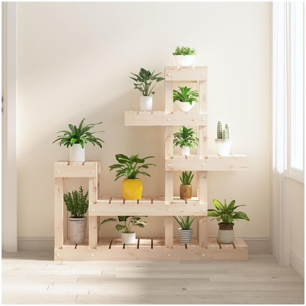 Supporto per Piante 92x25x97 cm in Legno Massello di Pino - Foto 1