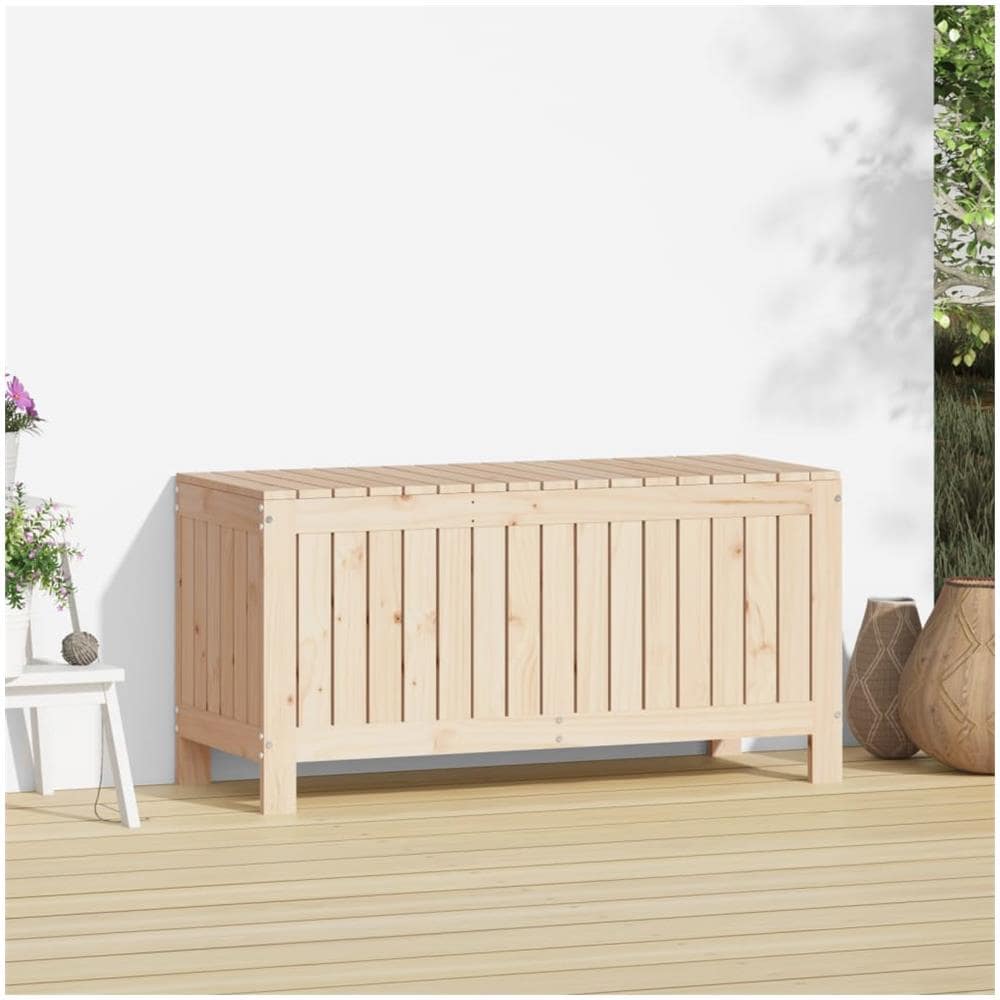 Contenitore Da Giardino 108x42,5x54 Cm Legno Massello Di Pino - Foto 3