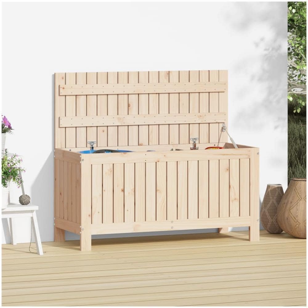 Contenitore Da Giardino 108x42,5x54 Cm Legno Massello Di Pino - Foto 1