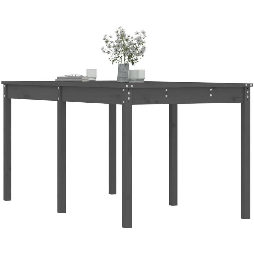 Tavolo Da Giardino Grigio 159,5x82,5x76 Cm Legno Massello Pino - Foto 2